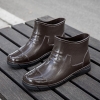 color 32022  winter thermal men design low hem women rain boot flat rain boot