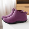 color 22022  new design autumn winter warm fleece water proof  women rain boot outdoor boot
