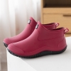 color 42022  new design autumn winter warm fleece water proof  women rain boot outdoor boot