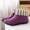 color 62022  new design autumn winter warm fleece water proof  women rain boot outdoor boot