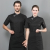 color 32022   summer  short sleeve mesh bread house baker  cooking  coat  chef jacket uniform workwear