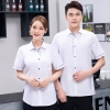 color 42022 Korea style young short sleeve  tea house/ hot pot waitress waiter jacket  wait staf uniform