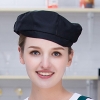 color 3high quality Europe restaurant pub unisex waiter beret hat waitress cap