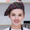 color 16high quality Europe restaurant pub unisex waiter beret hat waitress cap