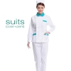 white suitsfashion design long sleeve nurse blouse + pant uniform