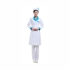 white(green collar)long sleeve fashion professional beauty medical care doctor nurse uniform lab coat