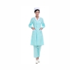 green(white collar)long sleeve fashion professional beauty medical care doctor nurse uniform lab coat