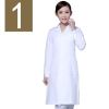 women white(slim fit design)winter high quality long sleeve front opening nurse doctor coat uniform