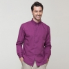 men purplelong sleeve solid color waiter shirt restaurant uniform