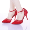 red shoes heel 9cmtop quality fashion noble women bride shoes young girl party shoes