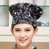 color 14high quality black and white square print chef hat