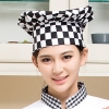 color 15high quality black and white square print chef hat