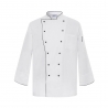 unisex white coat(black hem)popular reefer collar unisex chef coat for work chef uniforms