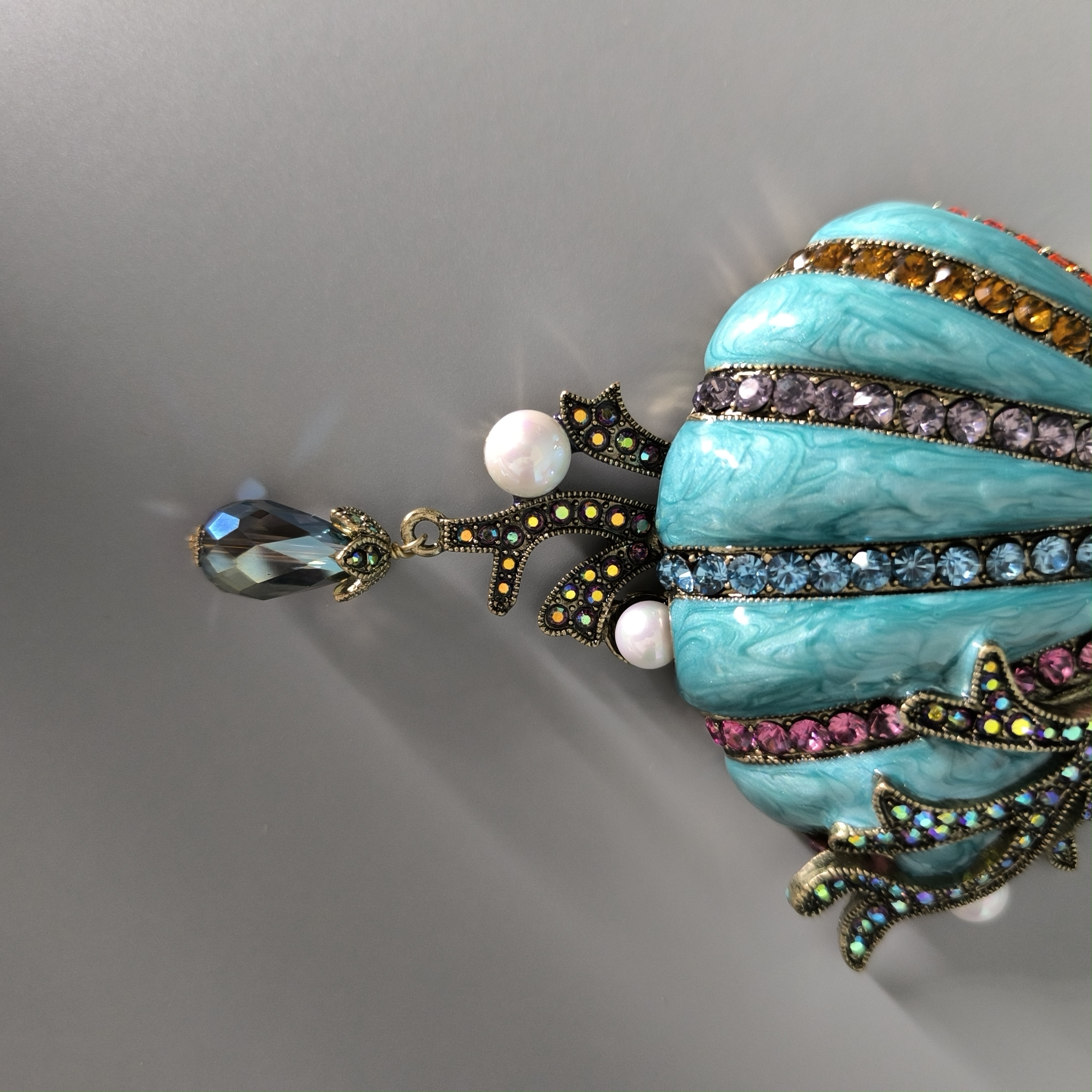 shell artificial diamond necklace